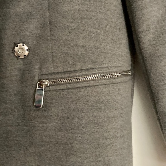 Topshop Gray Wool Coat size 0 - Picture 4 of 6